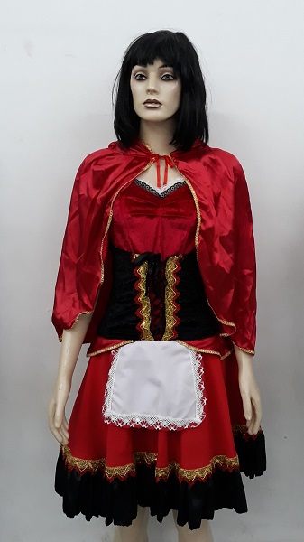 Chapeuzinho Vermelho Veludo Capa Cetim